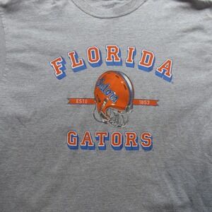 University of Florida "GATORS" 1853 T-SHIRT Large Gray Football SEC
